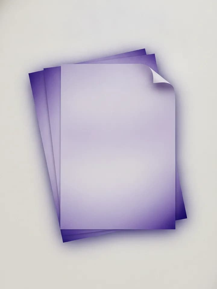 Abstract illustration: three blank sheets stacked slightly askew