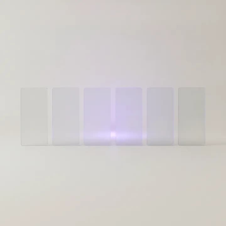 Abstract illustration: a row of tiles with one missing